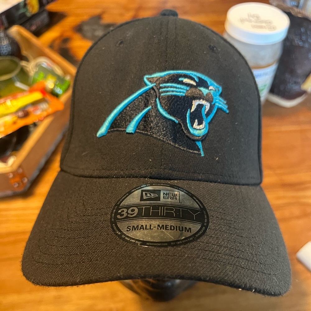 New Era Black Cap with Blue Panther Emblem